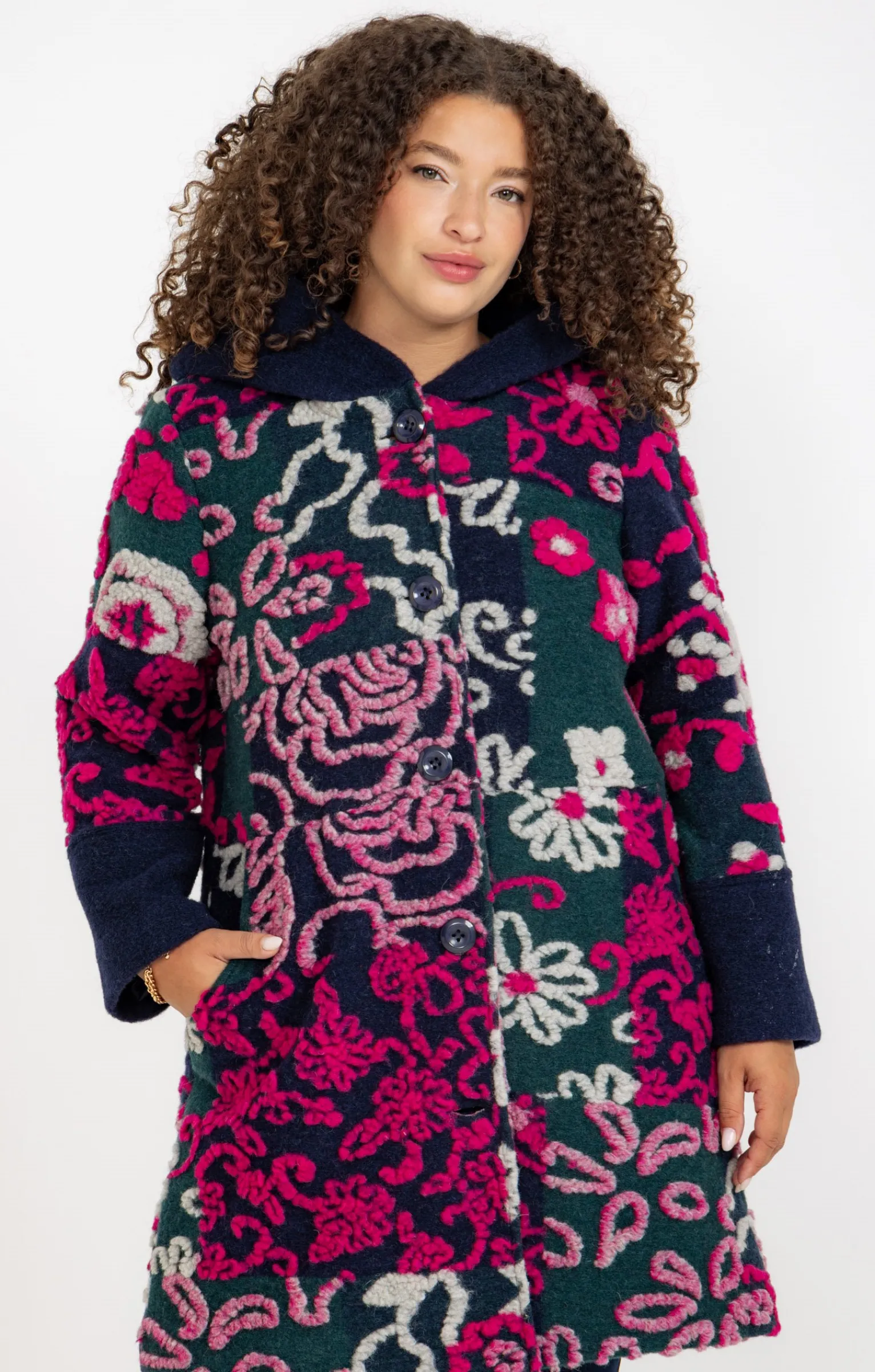 Toscane Boutique Manteaux|Manteau fantaisie patchs MULTICOLORE