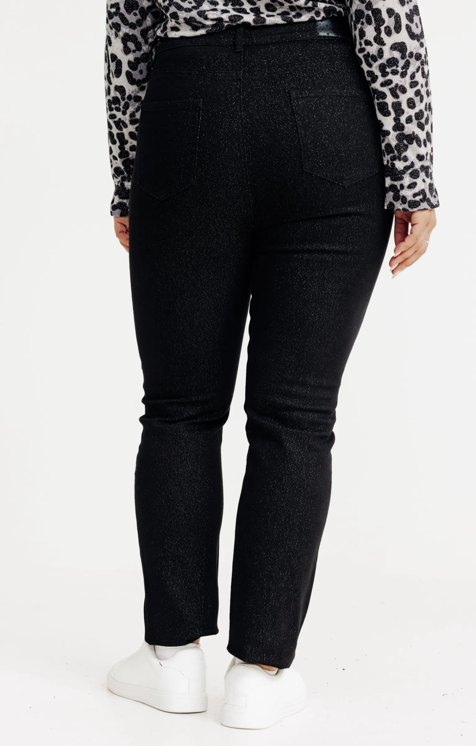 Toscane Boutique Pantalons|Pantalon 5 poches brillant NOIR