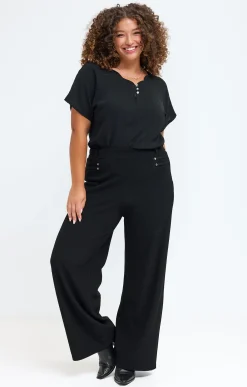 Toscane Boutique Pantalons|Pantalon à poches cavalières NOIR