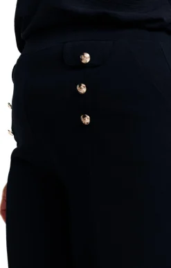 Toscane Boutique Pantalons|Pantalon chic à boutons NOIR