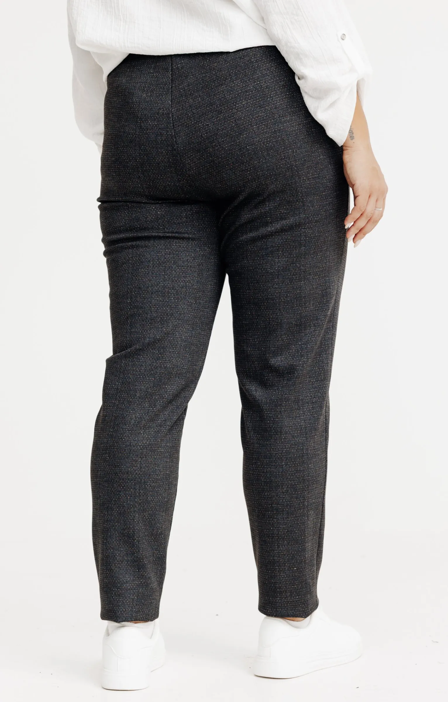 Toscane Boutique Pantalons|Pantalon de ville à carreaux NOIR