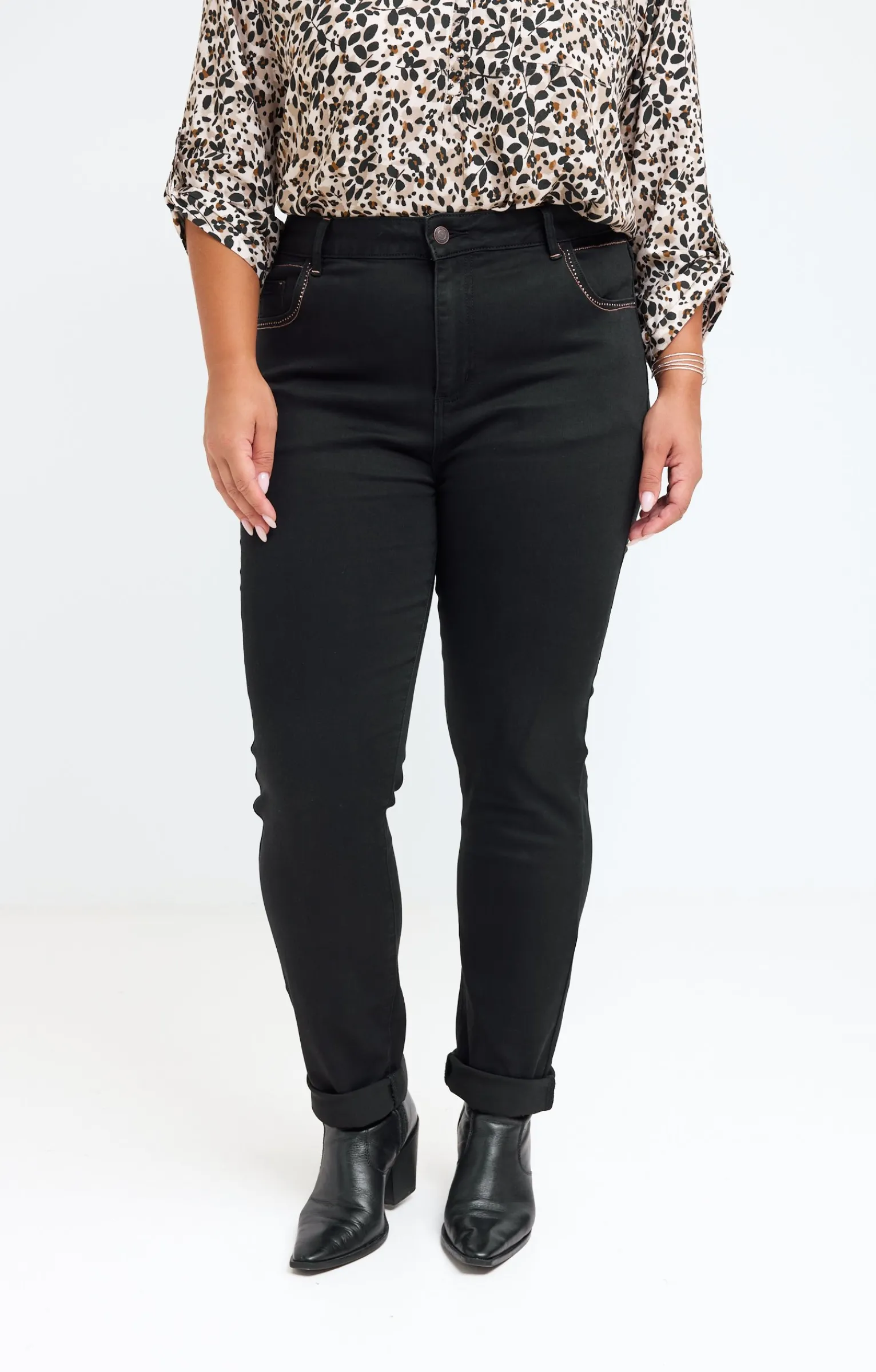 Toscane Boutique Pantalons|Pantalon denim NOIR