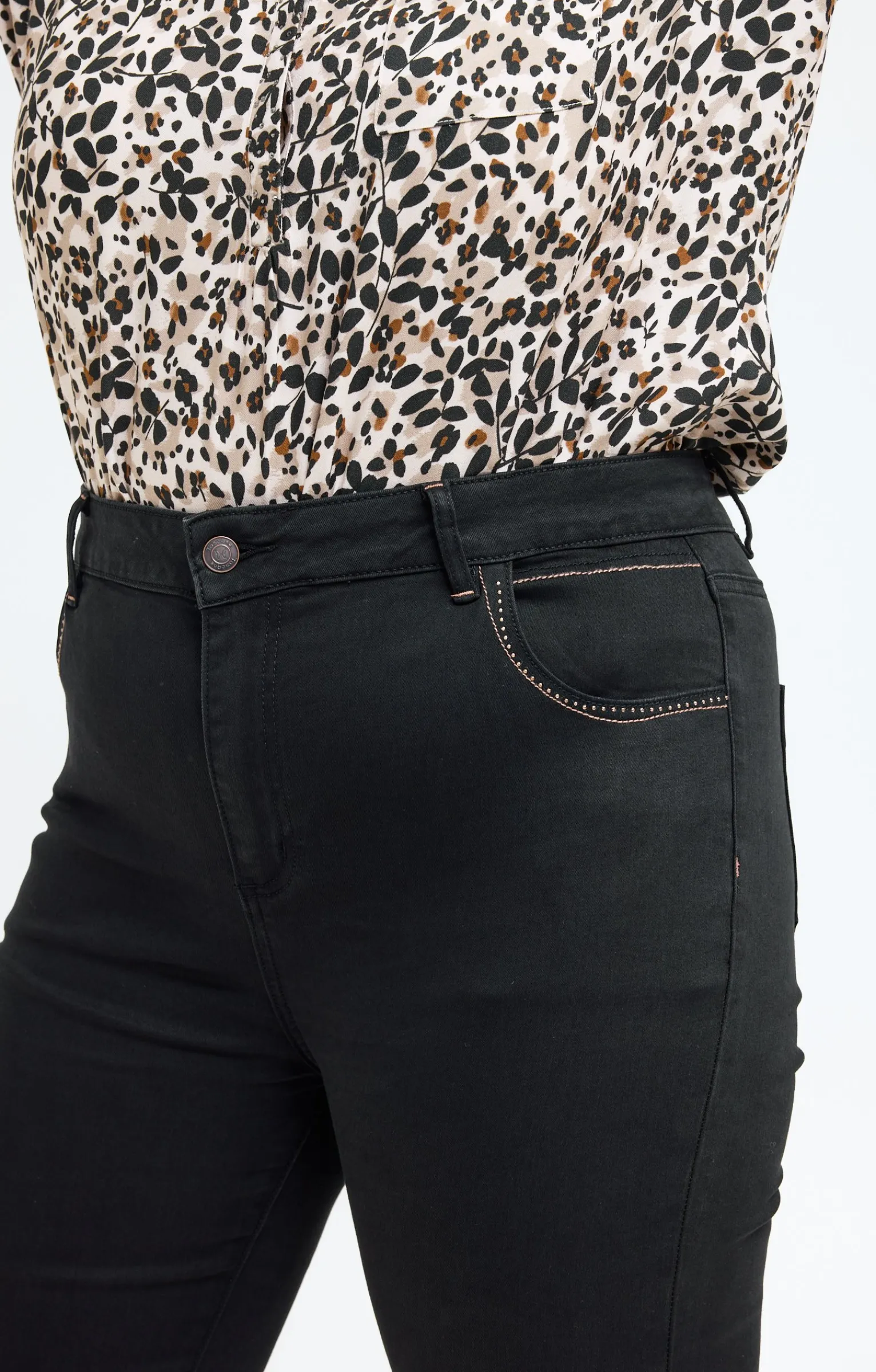 Toscane Boutique Pantalons|Pantalon denim NOIR