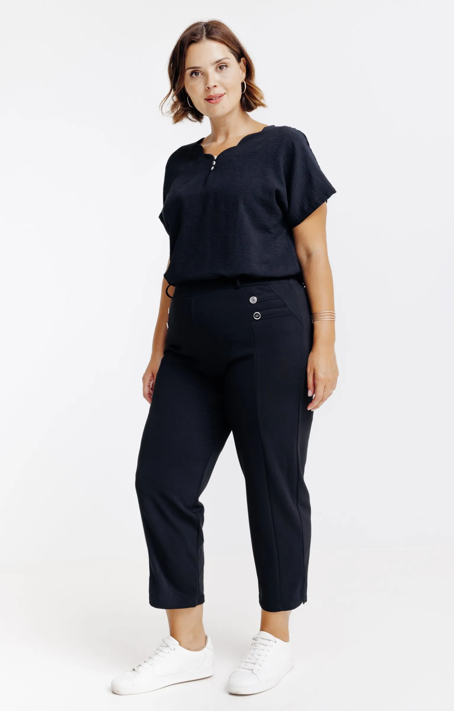 Toscane Boutique Pantalons|Pantalon droit NOIR