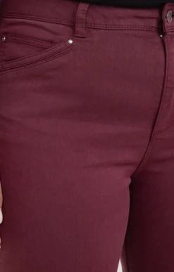 Toscane Boutique Pantalons|Pantalon droit effet satin BORDEAUX