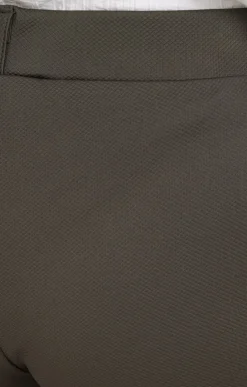 Toscane Boutique Pantalons|Pantalon droit maille épais KAKI