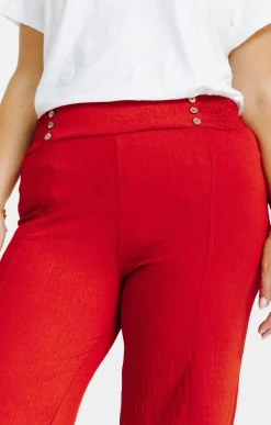 Toscane Boutique Pantalons|Pantalon large détail boutons coco ROSE POUDRE