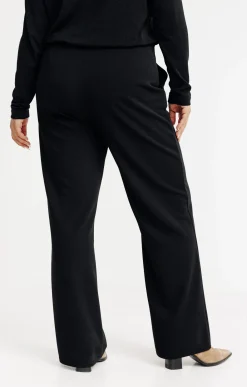 Toscane Boutique Pantalons|Pantalon large uni à boucle NOIR