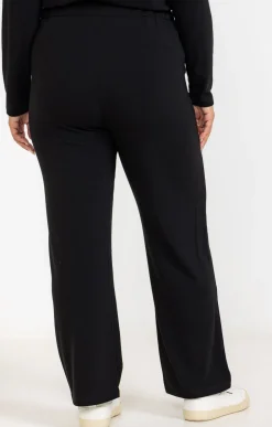 Toscane Boutique Pantalons|Pantalon large uni doux NOIR