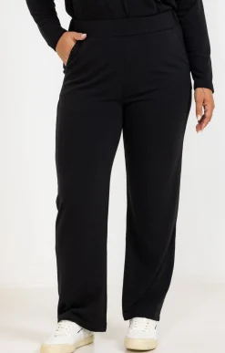 Toscane Boutique Pantalons|Pantalon large uni doux NOIR
