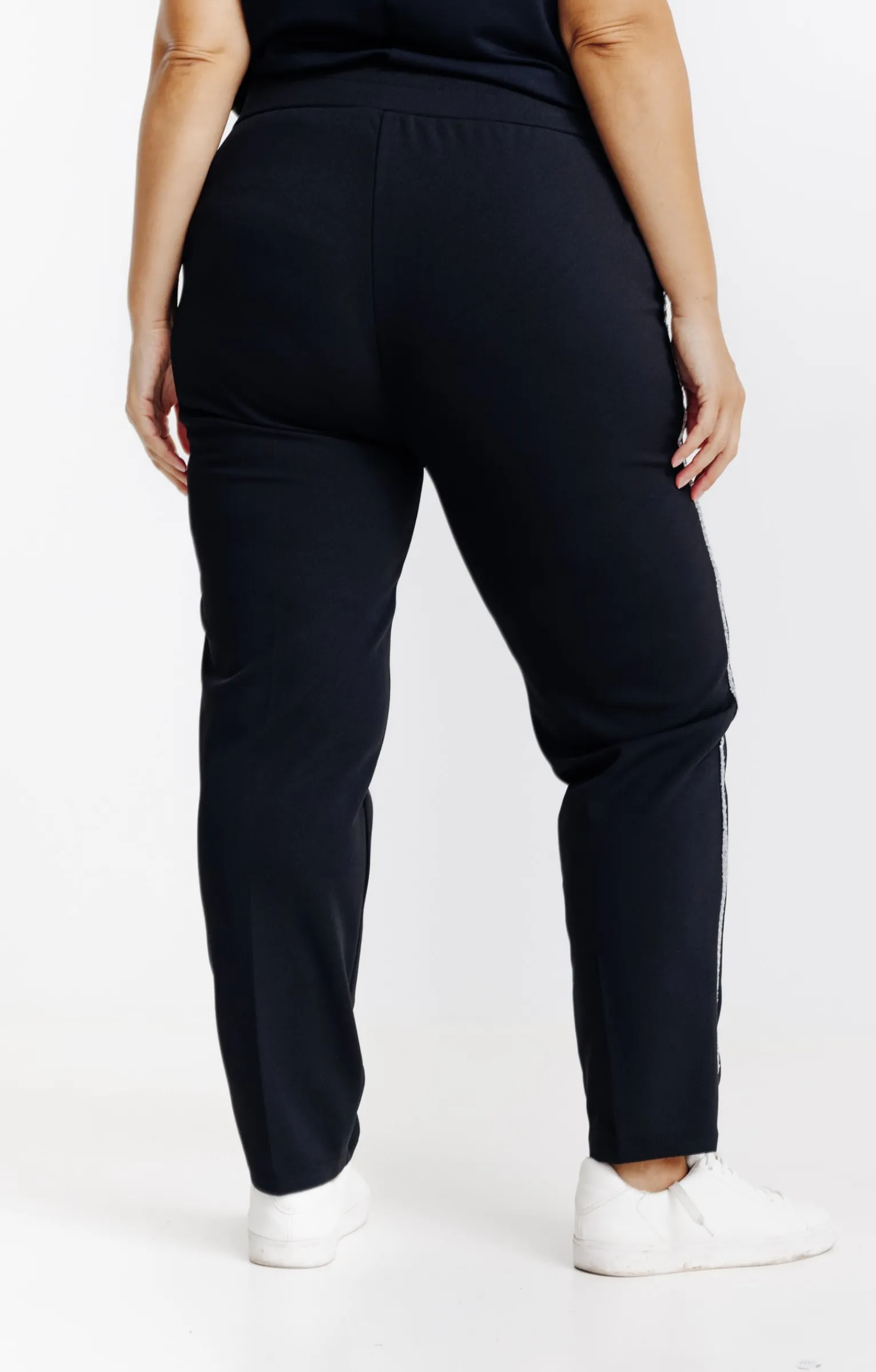 Toscane Boutique Pantalons|Pantalon style jogging bande paillette NOIR