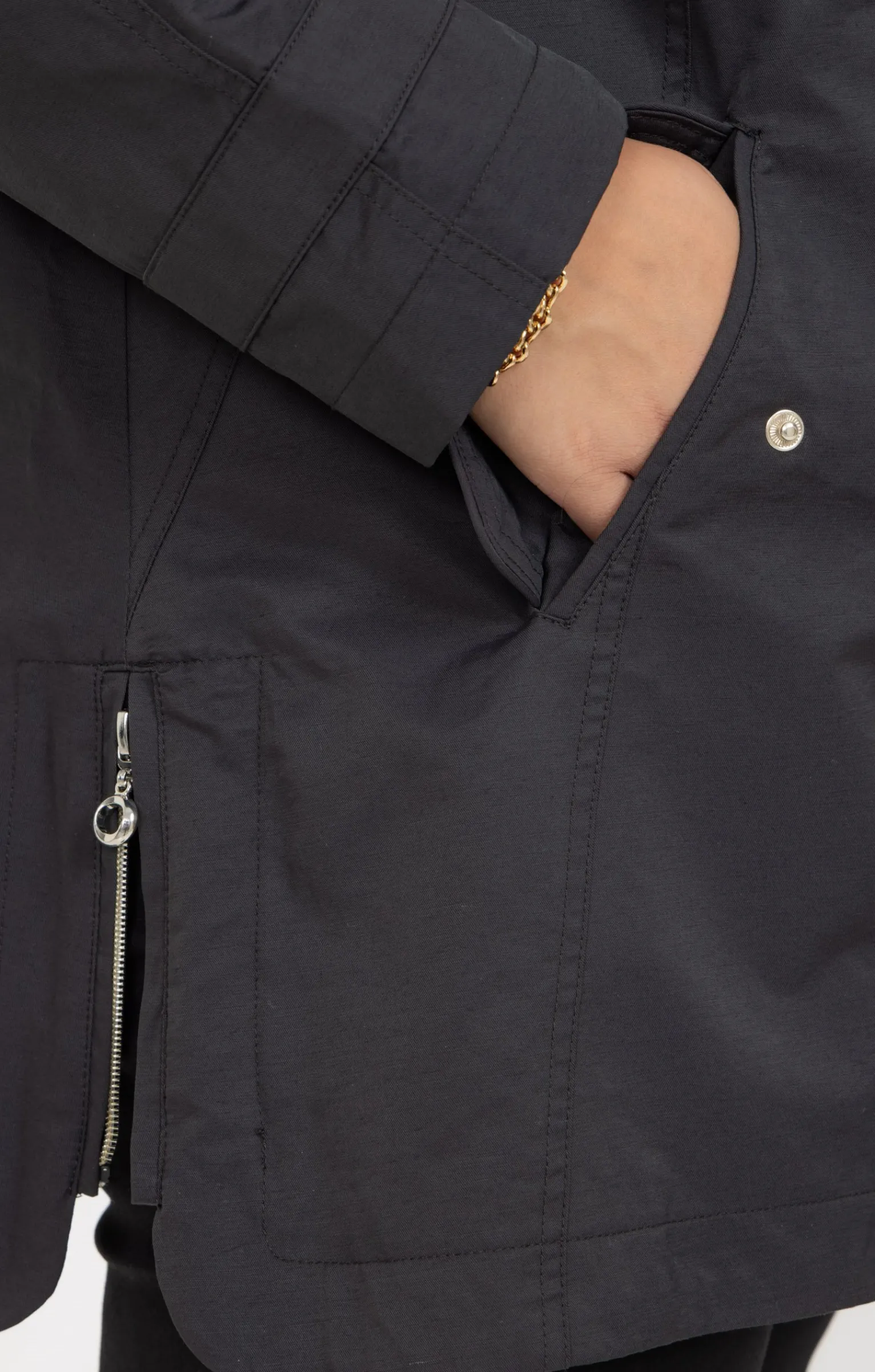 Toscane Boutique Parkas & Impers|Parka légère à capuche NOIR