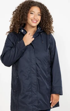 Toscane Boutique Parkas & Impers|Parka légère avec broderies anglaises MARINE