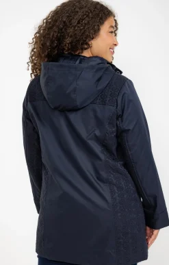 Toscane Boutique Parkas & Impers|Parka légère avec broderies anglaises MARINE