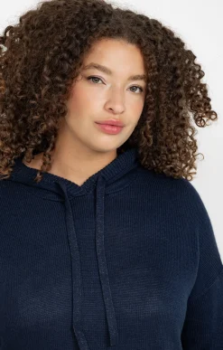 Toscane Boutique Pulls & Cardigans|Pull à capuche avec détails lurex MARINE