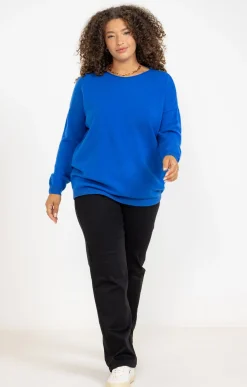 Toscane Boutique Pulls & Cardigans|Pull avec boutons au dos BLEU DUR