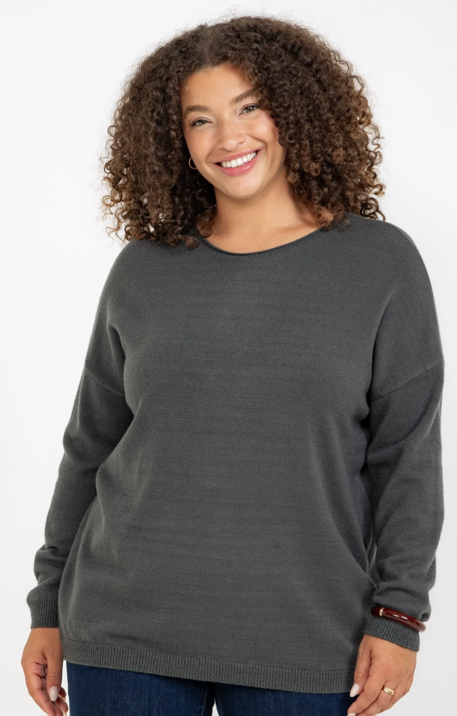 Toscane Boutique Pulls & Cardigans|Pull avec boutons au dos SMOKE GREEN