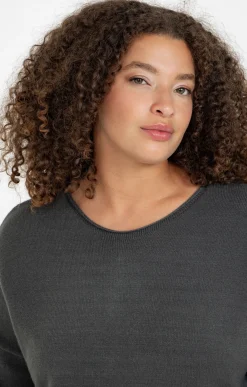 Toscane Boutique Pulls & Cardigans|Pull avec boutons au dos SMOKE GREEN