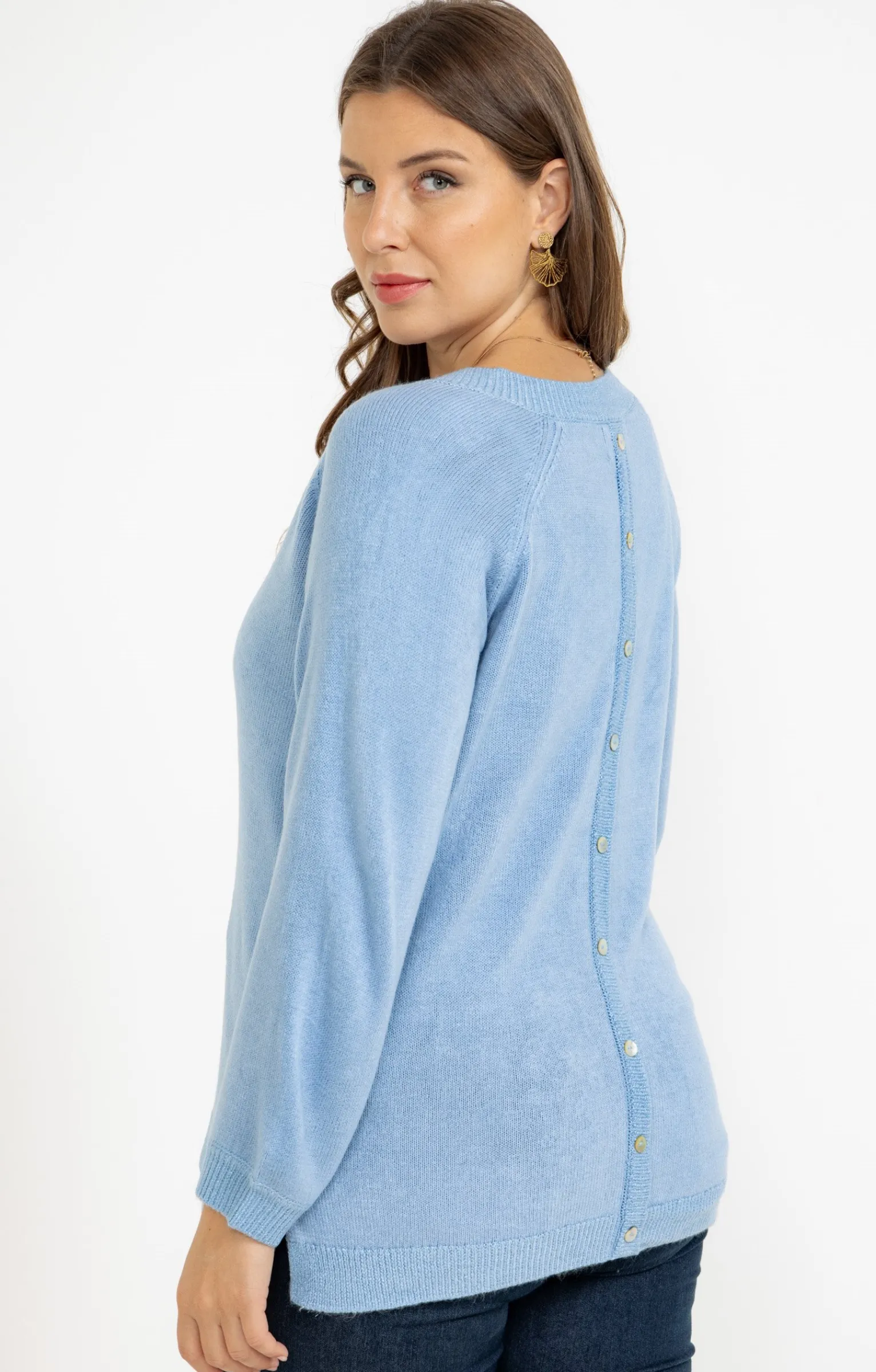 Toscane Boutique Pulls & Cardigans|Pull avec fil fantaisie BLEU ORAGE