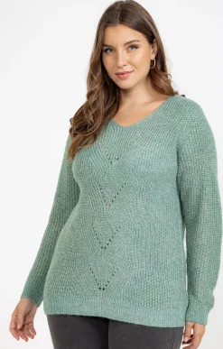 Toscane Boutique Pulls & Cardigans|Pull col V ÉMERAUDE