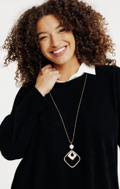 Toscane Boutique Pulls & Cardigans|Pull 2-en-1 avec collier NOIR