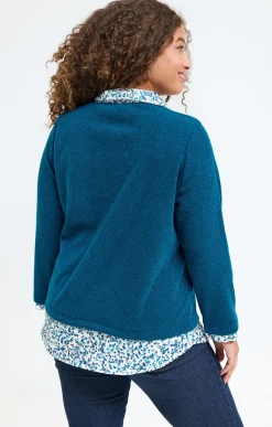 Toscane Boutique Pulls & Cardigans|Pull 2-en-1 empiècement fantaisie CANARD