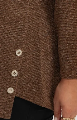 Toscane Boutique Pulls & Cardigans|Pull en maille brillante et collier CAMEL