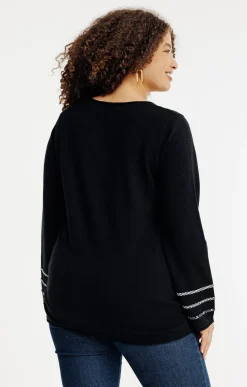 Toscane Boutique Pulls & Cardigans|Pull graphique NOIR