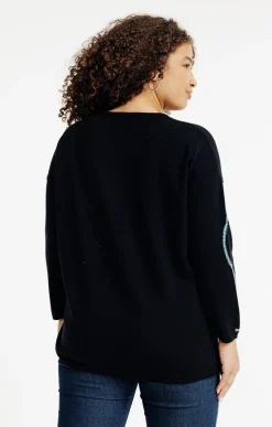 Toscane Boutique Pulls & Cardigans|Pull graphisme chat NOIR