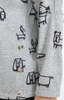 Toscane Boutique Pulls & Cardigans|Pull imprimé chiens GRIS MOYEN