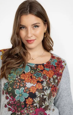 Toscane Boutique Pulls & Cardigans|Pull imprimé fantaisie GRIS