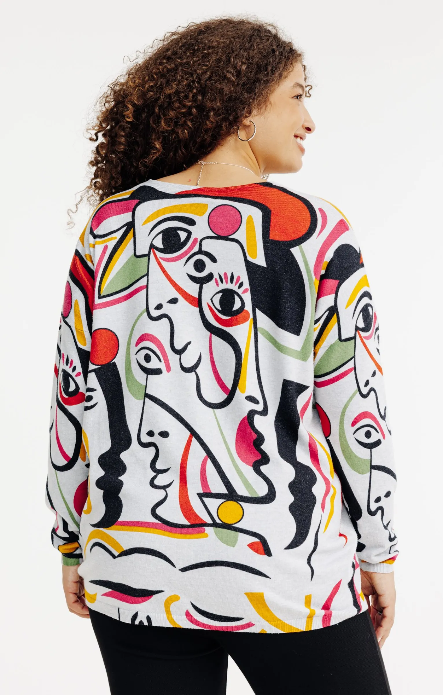 Toscane Boutique Pulls & Cardigans|Pull imprimé fantaisie avec strass GRIS MOYEN