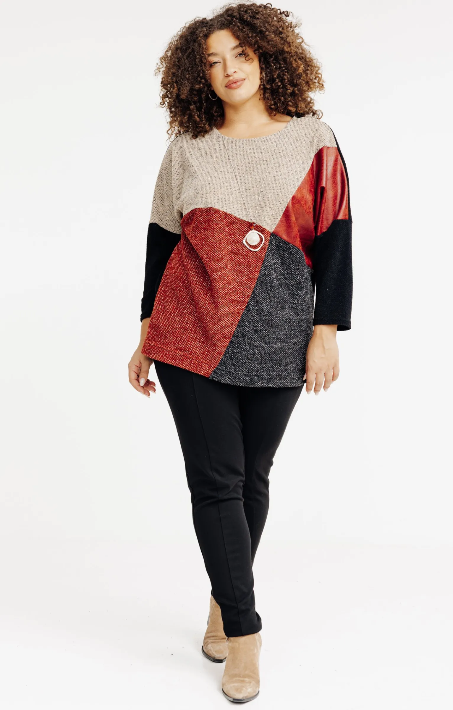 Toscane Boutique Pulls & Cardigans|Pull patch TERRACOTTA