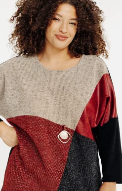 Toscane Boutique Pulls & Cardigans|Pull patch TERRACOTTA