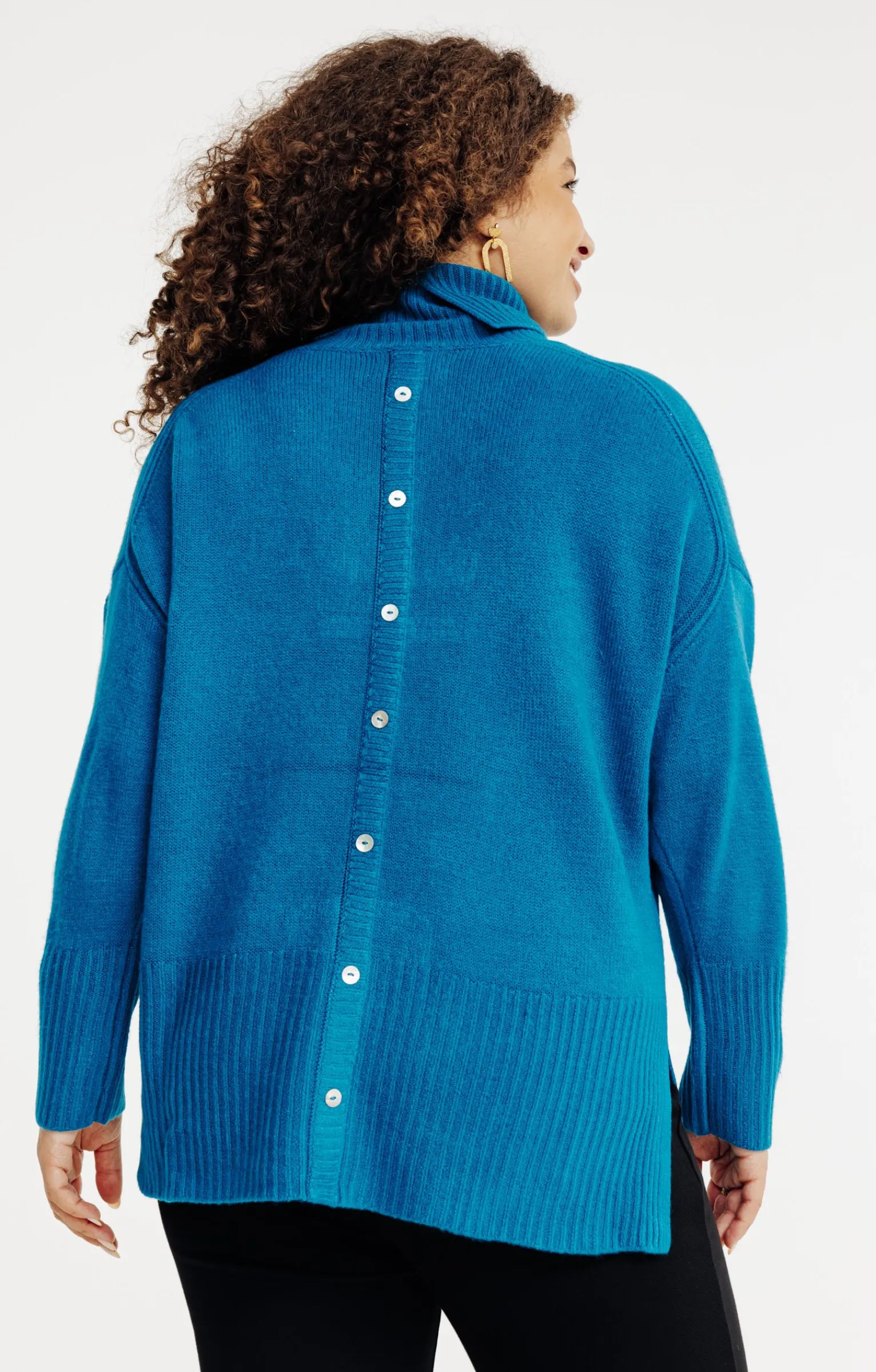 Toscane Boutique Pulls & Cardigans|Pull uni col montant CANARD