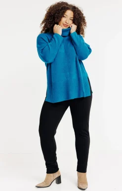 Toscane Boutique Pulls & Cardigans|Pull uni col montant CANARD