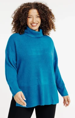 Toscane Boutique Pulls & Cardigans|Pull uni col montant CANARD