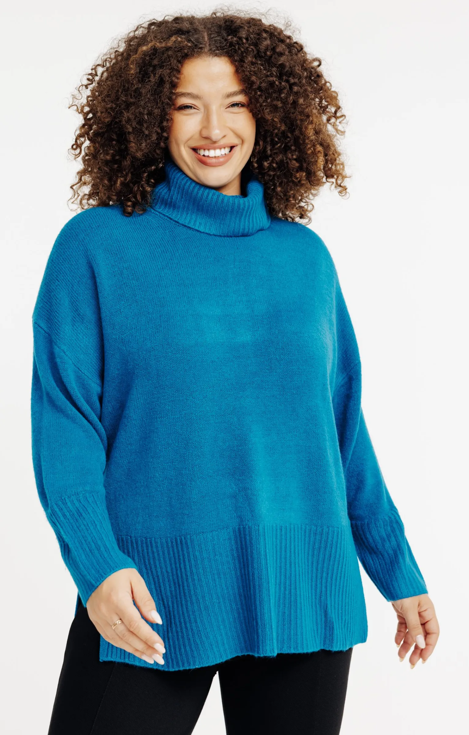 Toscane Boutique Pulls & Cardigans|Pull uni col montant CANARD