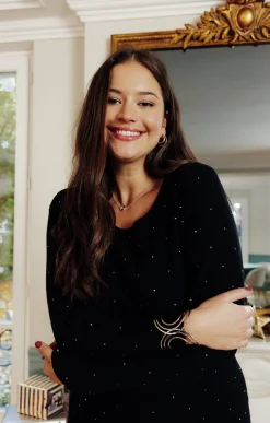 Toscane Boutique Pulls & Cardigans|Pull uni côtelé avec strass NOIR