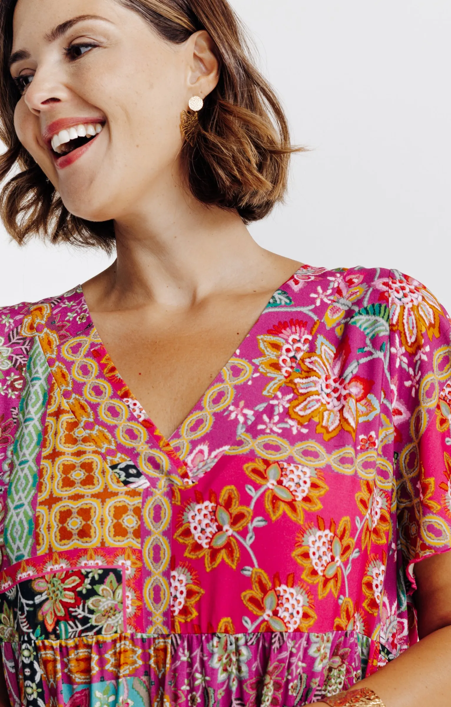 Toscane Boutique Robes|Robe longue imprimée MULTICOLORE