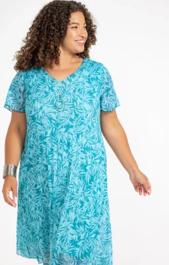 Toscane Boutique Robes|Robe plissée imprimée SABLE