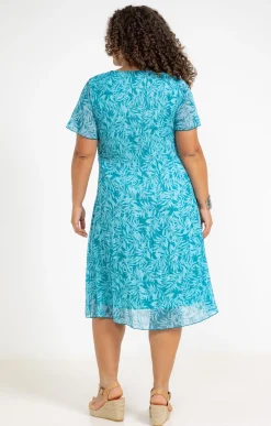 Toscane Boutique Robes|Robe plissée imprimée SABLE