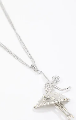 Toscane Boutique Accessoires|Sautoir ballerine multichaines ARGENT