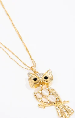 Toscane Boutique Accessoires|Sautoir chouette multichaine DORE
