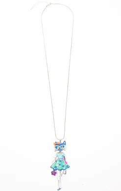 Toscane Boutique Accessoires|Sautoir poupée chat à fleurs LAPIS