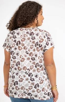 Toscane Boutique Tee-shirts|Tee-shirt à imprimé léopard HAVANE