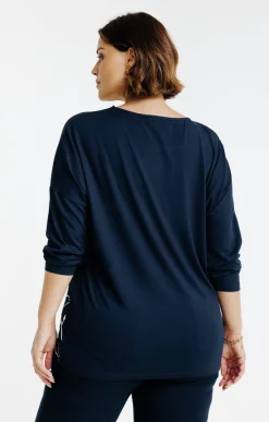 Toscane Boutique Tee-shirts|Tee-shirt bi-matière imprimé MARINE