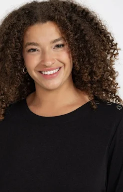 Toscane Boutique Tee-shirts|Tee-shirt col bateau NOIR