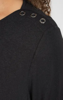 Toscane Boutique Tee-shirts|Tee-shirt col bateau NOIR