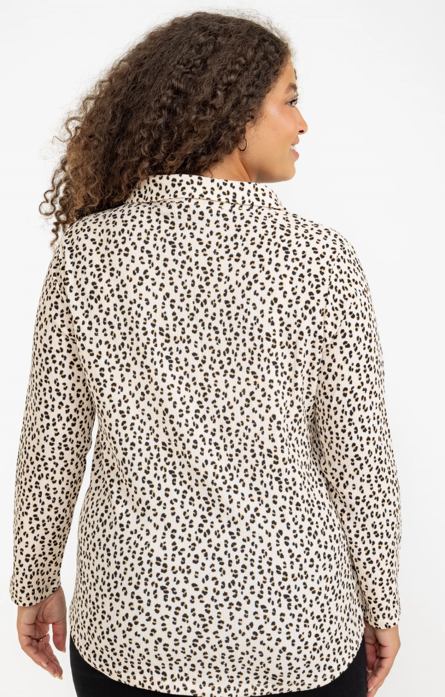 Toscane Boutique Tee-shirts|Tee-shirt effet chemise léopard CREME